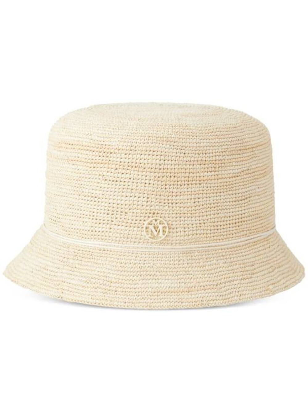 Maison Michel Chanel Axel Soft Fino Crochet Bucket Hat in Natural L